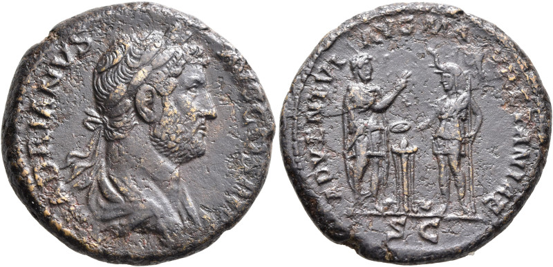 Hadrian, 117-138. As (Copper, 27 mm, 14.29 g, 6 h), Rome, circa 130-133. HADRIAN...