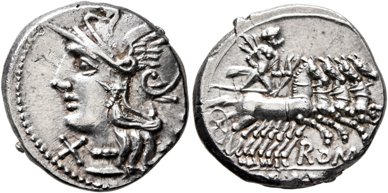 M. Baebius Q.f. Tampilus, 137 BC. Denarius (Silver, 19 mm, 3.93 g, 6 h), Rome. T...