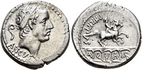 L. Marcius Philippus, 57 BC. Denarius (Silver, 19 mm, 4.00 g, 6 h), Rome. ANCVS Diademed head of Ancus Marcius to right; behind, lituus. Rev. PHILIPPV...