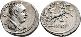 Faustus Cornelius Sulla, 56 BC. Denarius (Silver, 19 mm, 3.92 g, 6 h), Rome. FELIX Diademed bust of Hercules to right, draped with lion skin. Rev. FAV...