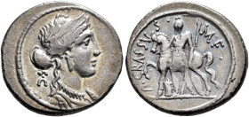 P. Licinius Crassus M.f, 55 BC. Denarius (Silver, 19 mm, 3.91 g, 6 h), Rome. S•C Laureate, diademed and draped bust of Venus to right. Rev. P•CRASSVS•...