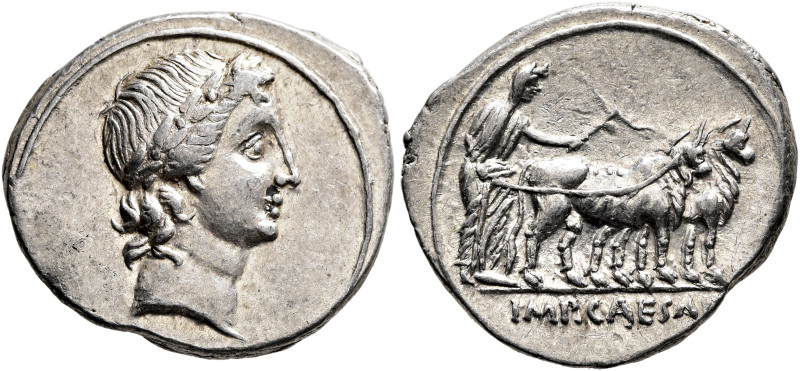 Octavian, 44-27 BC. Denarius (Silver, 20 mm, 3.70 g, 12 h), uncertain mint in It...