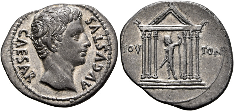 Augustus, 27 BC-AD 14. Denarius (Silver, 22 mm, 3.56 g, 6 h), uncertain mint in ...