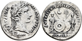 Augustus, 27 BC-AD 14. Denarius (Silver, 19 mm, 3.60 g, 12 h), Lugdunum, 2 BC-AD 4. CAESAR AVGVSTVS DIVI F PATER PATRIAE Laureate head of Augustus to ...