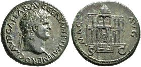 Nero, 54-68. Dupondius (Orichalcum, 29 mm, 13.22 g, 6 h), Lugdunum, circa 65. NERO•CLAVD•CAESAR•AVG•GER•P•M•TR•P•IMP•P Laureate head of Nero to right,...