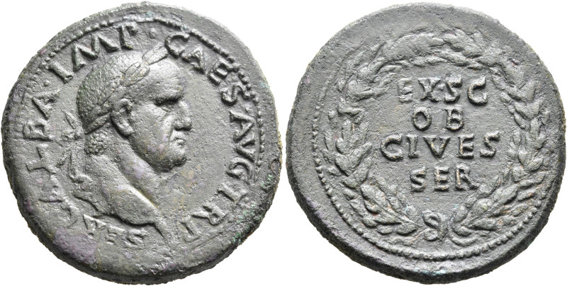 Galba, 68-69. Sestertius (Orichalcum, 35 mm, 27.05 g, 6 h), Rome, June-August 68...