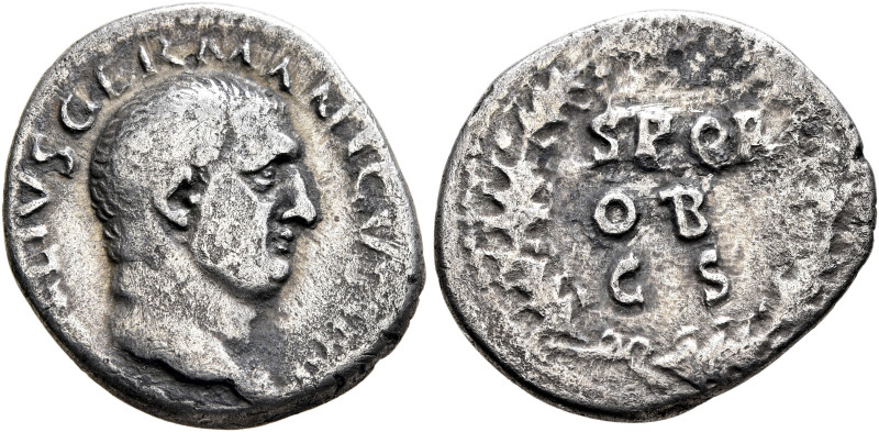 Vitellius, 69. Denarius (Silver, 19 mm, 2.65 g, 6 h), Rome. A VITELLIVS GERMANIC...