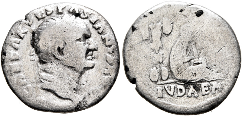 Vespasian, 69-79. Denarius (Silver, 18 mm, 2.54 g, 6 h), Rome, 69-70. IMP CAESAR...