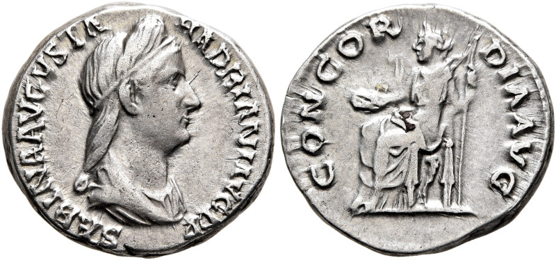 Sabina, Augusta, 128-136/7. Denarius (Silver, 17 mm, 3.41 g, 6 h), Rome, circa 1...