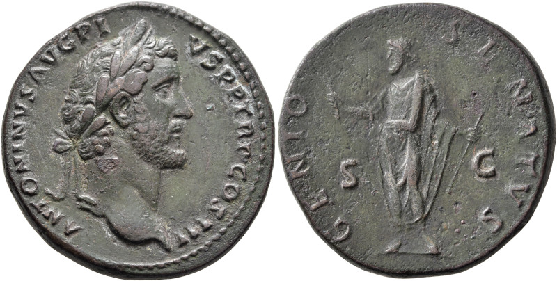 Antoninus Pius, 138-161. Sestertius (Orichalcum, 33 mm, 23.47 g, 6 h), Rome, 140...