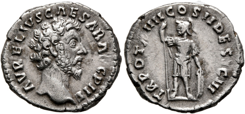 Marcus Aurelius, as Caesar, 139-161. Denarius (Silver, 19 mm, 3.17 g, 6 h), Rome...