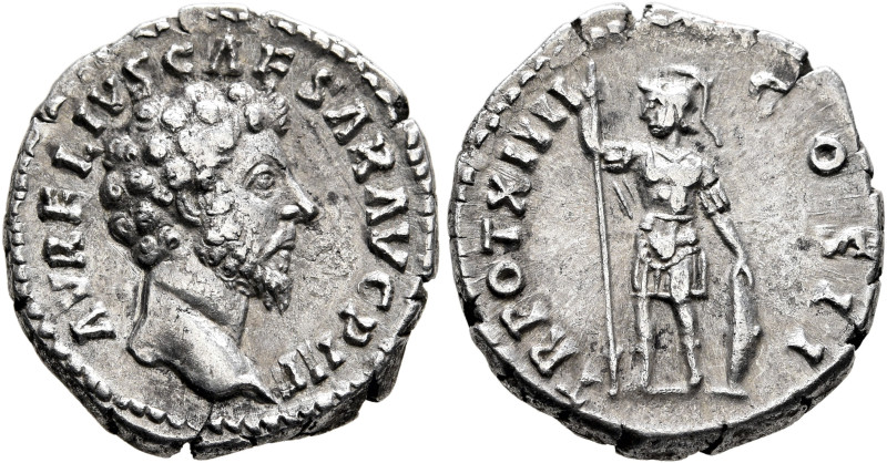 Marcus Aurelius, as Caesar, 139-161. Denarius (Silver, 18 mm, 3.17 g, 6 h), Rome...