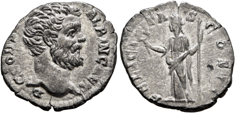 Clodius Albinus, as Caesar, 193-195. Denarius (Silver, 19 mm, 2.15 g, 6 h), Rome...