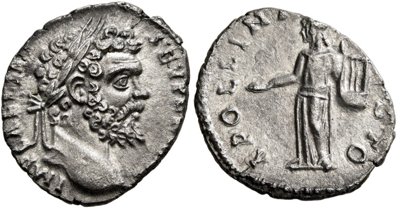 Septimius Severus, 193-211. Denarius (Silver, 18 mm, 2.30 g, 7 h), Alexandria, 1...