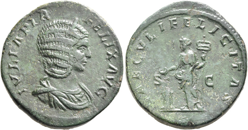 Julia Domna, Augusta, 193-217. Sestertius (Orichalcum, 32 mm, 20.76 g, 6 h), Rom...