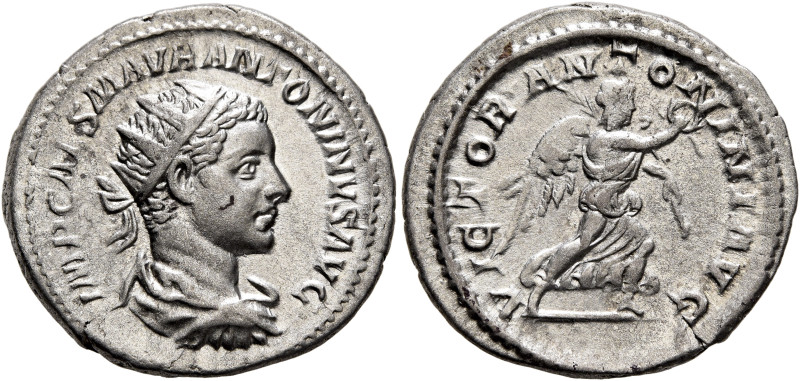 Elagabalus, 218-222. Antoninianus (Silver, 23 mm, 4.63 g, 12 h), Rome, 218-219. ...