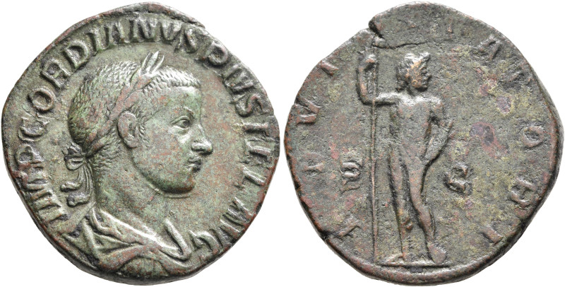 Gordian III, 238-244. Sestertius (Orichalcum, 30 mm, 16.02 g, 12 h), Rome, 241-2...