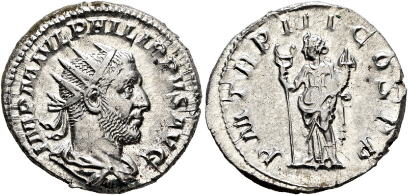 Philip I, 244-249. Antoninianus (Silver, 22 mm, 4.65 g, 6 h), Rome, 246. IMP M I...