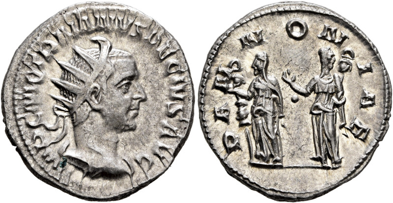 Trajan Decius, 249-251. Antoninianus (Silver, 22 mm, 4.06 g, 12 h), Rome, 250-25...