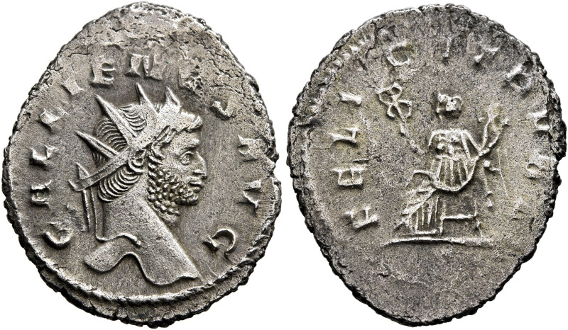 Gallienus, 253-268. Antoninianus (Billon, 24 mm, 3.27 g, 6 h), Rome, 263-265. GA...