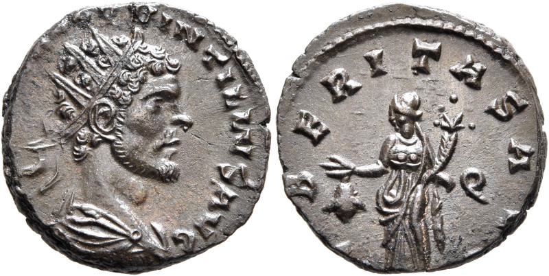 Quintillus, 270. Antoninianus (Bronze, 19 mm, 2.85 g, 6 h), Siscia, circa Septem...