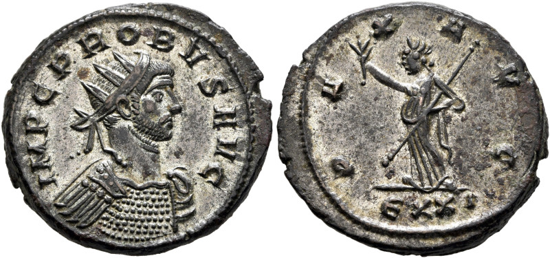 Probus, 276-282. Antoninianus (Silvered bronze, 22 mm, 4.91 g, 6 h), Ticinum, 27...