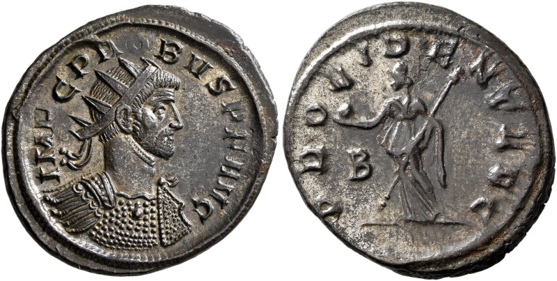 Probus, 276-282. Antoninianus (Silvered bronze, 23 mm, 3.79 g, 6 h), Ticinum, 27...