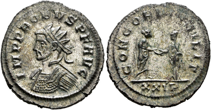 Probus, 276-282. Antoninianus (Silvered bronze, 23 mm, 3.52 g, 12 h), Siscia, 27...