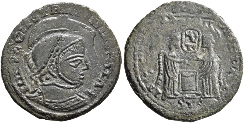 Constantine I, 307/310-337. Follis (Bronze, 22 mm, 3.10 g, 12 h), a contemporary...