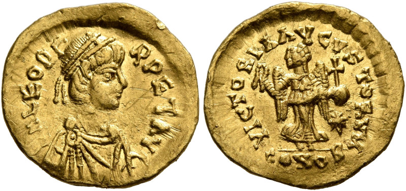 Leo I, 457-474. Tremissis (Gold, 14 mm, 1.43 g, 6 h), Constantinopolis, circa 46...