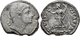 Constantius II, as Caesar, 324-337. Siliqua (Silver, 18 mm, 2.30 g, 12 h), celebrating Constantine I's vicennalia, Rome, July-August 326. Plain-diadem...