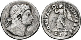 Constantine I, 307/310-337. Siliqua (Silver, 18 mm, 2.74 g, 1 h), Siscia, early 327. Plain-diademed head of Constantine I to right. Rev. CONSTAN-TINVS...