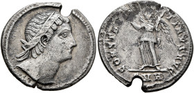 Constantine I, 307/310-337. Siliqua (Silver, 19 mm, 3.05 g, 5 h), Heraclea, 327. Plain-diademed head of Constantine I to right. Rev. CONSTAN-TINVS AVG...