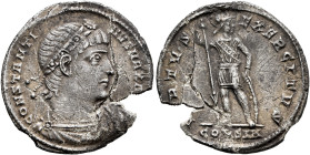 Constantine I, 307/310-337. Light Miliarense (Silver, 23 mm, 4.48 g, 12 h), Constantinopolis, 334-335. CONSTANTI-NVS MAX A[VG] Laurel-and-rosette-diad...