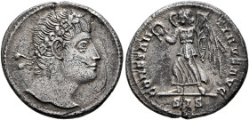 Constantine I, 307/310-337. Siliqua (Silver, 18 mm, 3.15 g, 6 h), celebrating Constantine I's tricennalia, Siscia, 335-336. Laurel-and-rosette-diademe...