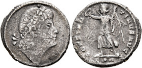 Constantine I, 307/310-337. Siliqua (Silver, 19 mm, 2.23 g, 12 h), Constantinopolis, 336-337. Laurel-and-rosette-diademed head of Constantine I to rig...