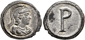 Commemorative Series, 330. 1/3 Siliqua (Silver, 12 mm, 1.00 g, 12 h), Constantinopolis, struck under Constantine I. Draped bust of Roma to right, wear...