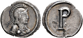 Commemorative Series, 330. 1/3 Siliqua (Silver, 13 mm, 0.66 g, 12 h), Constantinopolis, struck under Constantine I. Draped bust of Roma to right, wear...