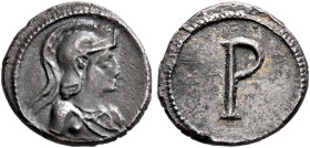 Commemorative Series, 330. 1/3 Siliqua (Silver, 12 mm, 1.00 g, 12 h), Constantinopolis, struck under Constantine I. Draped bust of Roma to right, wear...