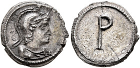 Commemorative Series, 330. 1/3 Siliqua (Silver, 12 mm, 1.00 g, 6 h), Constantinopolis, struck under Constantine I. Draped bust of Roma to right, weari...