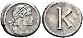 Commemorative Series, 330. 1/3 Siliqua (Silver, 12 mm, 1.17 g, 6 h), Constantinopolis, struck under Constantine I. Draped bust of Constantinopolis to ...