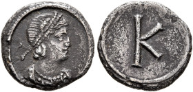 Commemorative Series, 330. 1/3 Siliqua (Silver, 12 mm, 0.90 g, 6 h), Constantinopolis, struck under Constantine I. Draped bust of Constantinopolis to ...