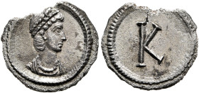 Commemorative Series, circa 337-340 . 1/3 Siliqua (Silver, 13 mm, 0.90 g, 12 h), Constantinopolis. Draped female bust (Helena?) to right, wearing wrea...