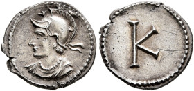 Commemorative Series, circa 330-340. 1/3 Siliqua (Silver, 13 mm, 1.13 g, 6 h), Constantinopolis. Draped bust of Constantinopolis (or Roma?) to left, w...