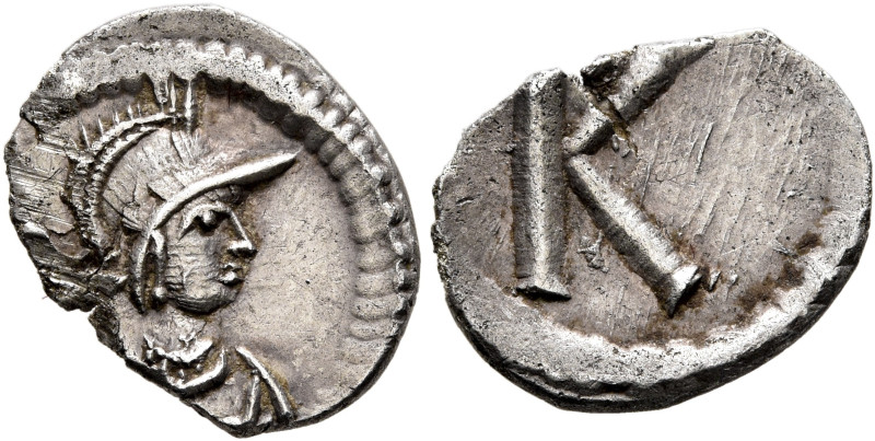 Anonymous, 6th century. Half Siliqua (?) (Silver, 14 mm, 0.94 g, 4 h), Constanti...