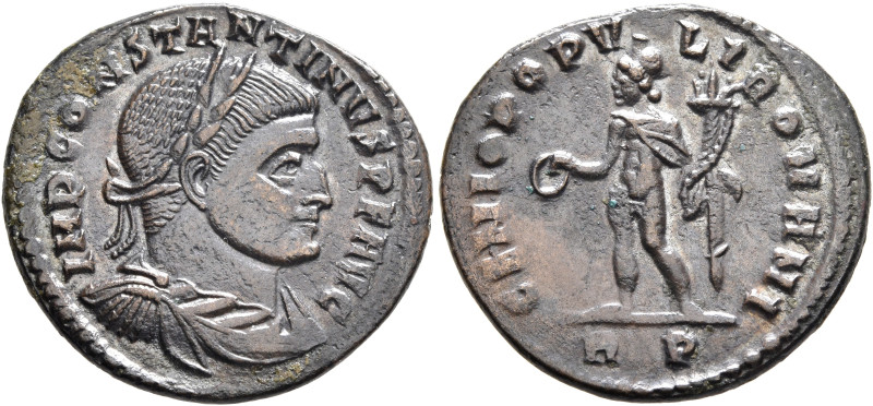 Constantine I, 307/310-337. Follis (Silvered bronze, 22 mm, 4.01 g, 12 h), Rome,...