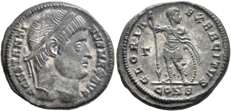 Constantine I, 307/310-337. Follis (Silvered bronze, 20 mm, 4.19 g, 6 h), Consta...