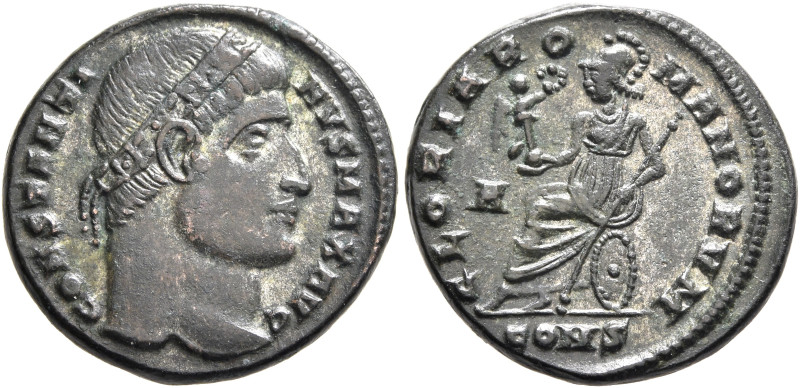 Constantine I, 307/310-337. Follis (Silvered bronze, 19 mm, 3.55 g, 12 h), Const...