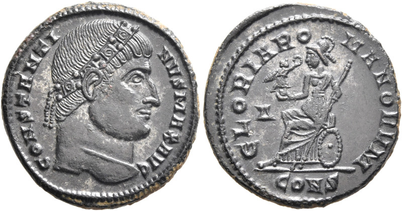 Constantine I, 307/310-337. Follis (Silvered bronze, 19 mm, 3.00 g, 7 h), Consta...