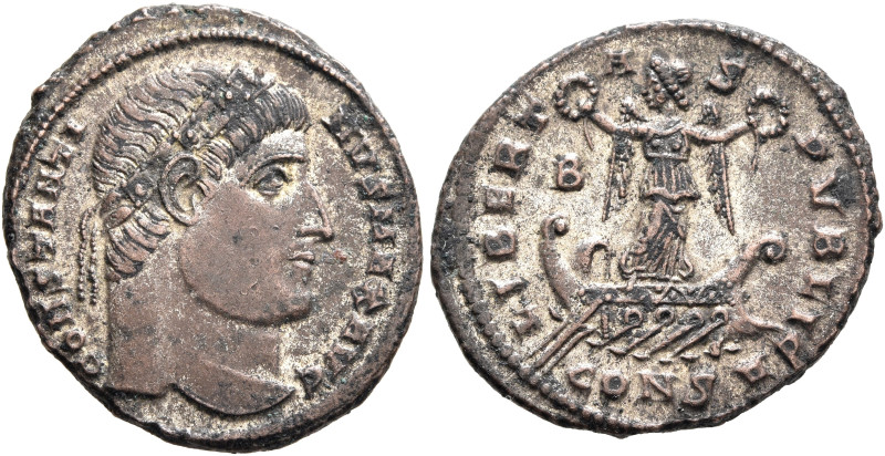 Constantine I, 307/310-337. Follis (Silvered bronze, 3.30 g, 12 h), Constantinop...